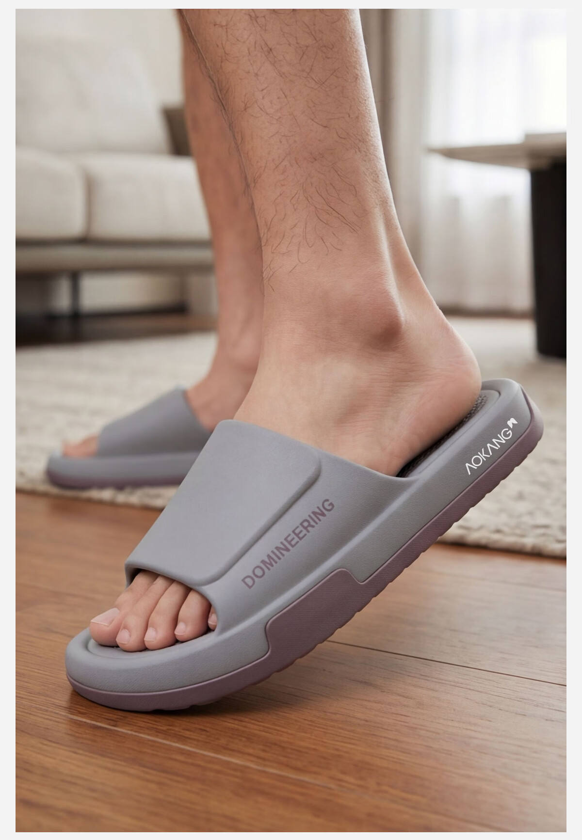Aokang Men's Summer 2026 New EVA Anti-Slip Odor-Resistant Soft Sole High-End Outdoor Beach Slippers 10