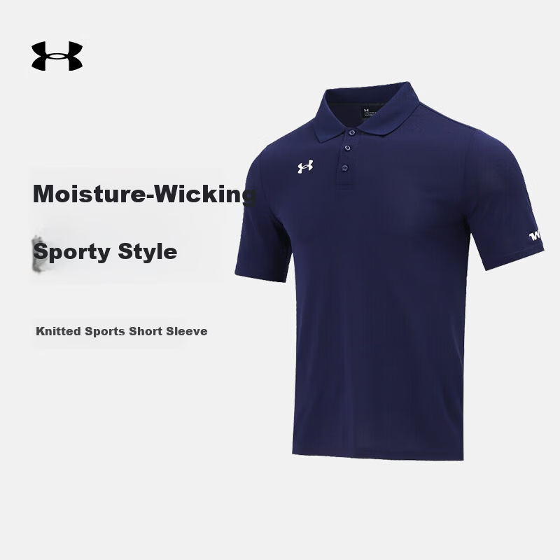 Under Armour Men's Short Sleeve Polo Shirt Summer Casual Loose Breathable Quick-Dry Sports Golf Business Collar Top