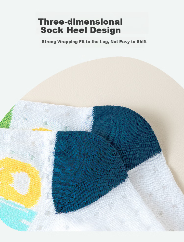 Yuzhaolin Boys' Summer Thin Mesh Breathable Mid-Calf Cotton Socks for Children and Students 12