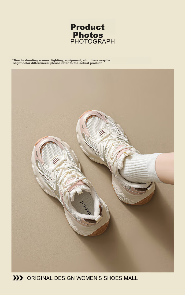 Daphne Women's Platform Dad Sneakers 2026 New Summer Casual Lightweight Thick Sole Height Increasing Sports Shoes 6