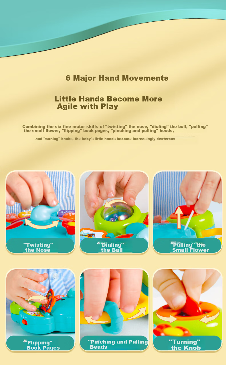 HuiLe Toys Owl Busy Board Infant Toddler Musical Phone Montessori Toy 0-6 Months Birthday Gift 4