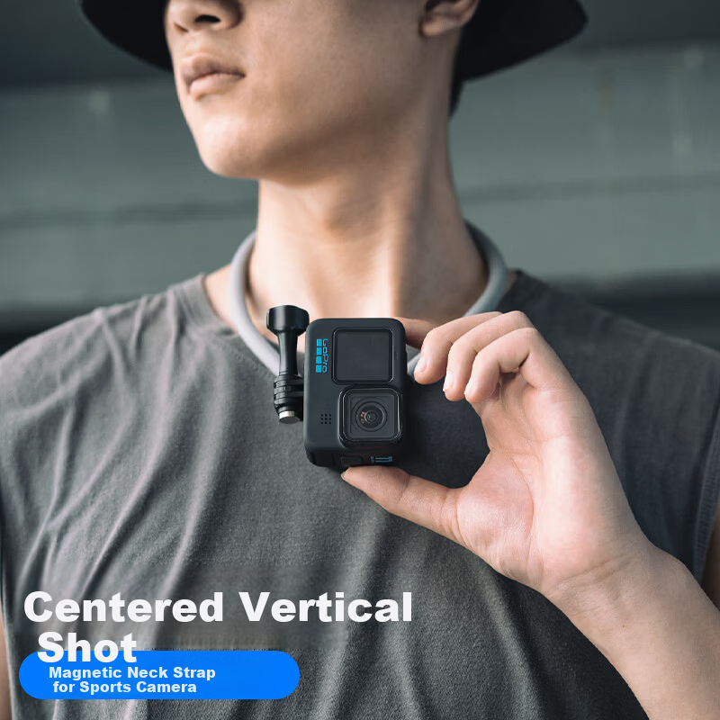 SUREWO Magnetic Neck Strap Mount for DJI Action 5 Pro/6/4, GoPro, Yingshi, Insta360 Ace Pro 2 Sports Camera Chest Mount Accessories