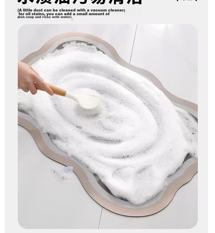 Bodisi Bathroom Bath Mat Absorbent Non-Slip Entrance Kitchen Toilet Floor Mat Home Rug 90x60CM 12