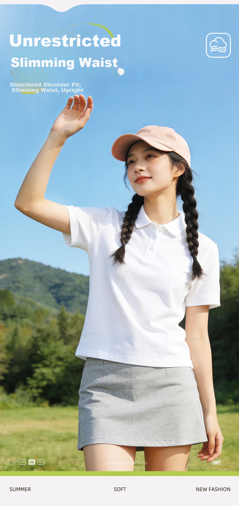 Baleno Women's Polo Shirt Sports T-Shirt Summer New Breathable Tennis Badminton Quick-Dry Short Sleeve Top 4