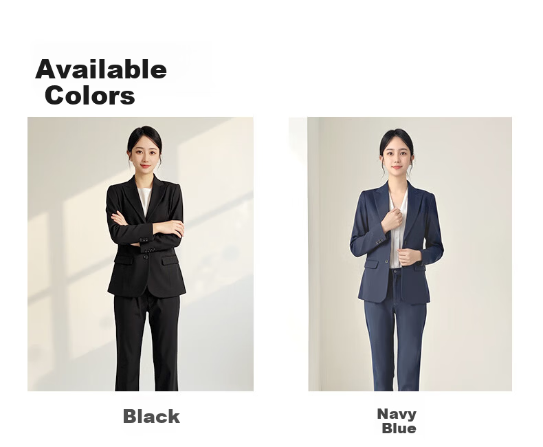 ROMON Women's Tailored Blazer Suit Slim Fit Professional Business Interview Work Commuter Jacket 8