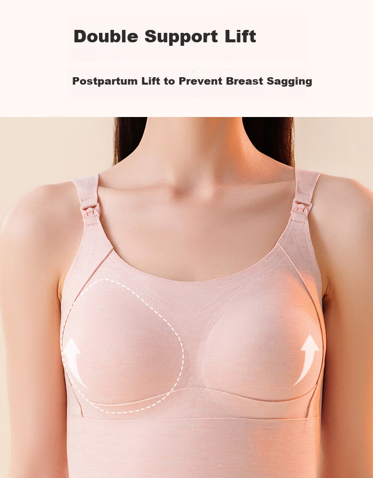Ordifen Postpartum Nursing Support Anti-Sagging Plus Size Fleece Lined Maternity Breastfeeding Vest with Chest Pads Imitation German Velvet 3