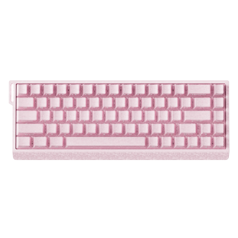 AUSDOM Z68T Carbon Texture Magnetic Shaft Keyboard RT Custom Low Latency Mechanical Keyboard Wired 68-Key FPS Gaming TTC Shooter Magnetic Switch Ice Crystal Pink Carbon