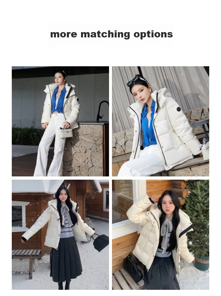 Bosideng Women's Winter Goose Down Puffy Thickened Fashion Versatile Stand Collar Jacket Hot Selling Mall Style 14