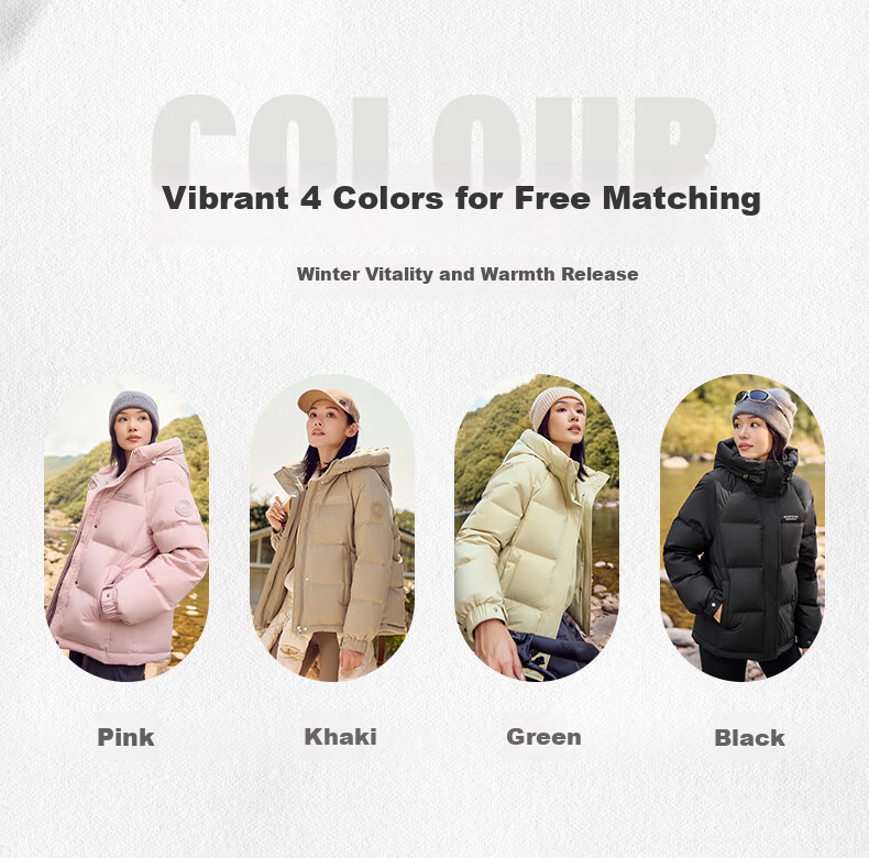 Yalu Women's Short Down Jacket 2026 New Heat-Retaining Hooded Casual Warm Thickened Puffer Coat Autumn Winter 8
