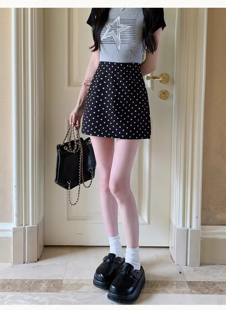 Borui Polka Dot Women's Skirt 2026 New Summer A-Line Sexy Bodycon Blazer Skirt Slim Fit Short Skirt 18