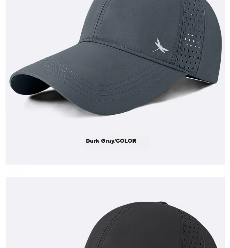 RED DRAGONFLY Men's Summer Sun Protection Hat Long Brim Baseball Cap Quick-Dry Mesh Breathable Sunshade Fishing Hiking Casual Duckbill Cap 21