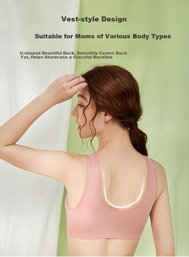Aibaoshi Maternity Bra, Push-Up Nursing Bra, Pregnancy And Postpartum Breastfeeding Bra, Front Opening, Brown Gray, XL Size M382 7