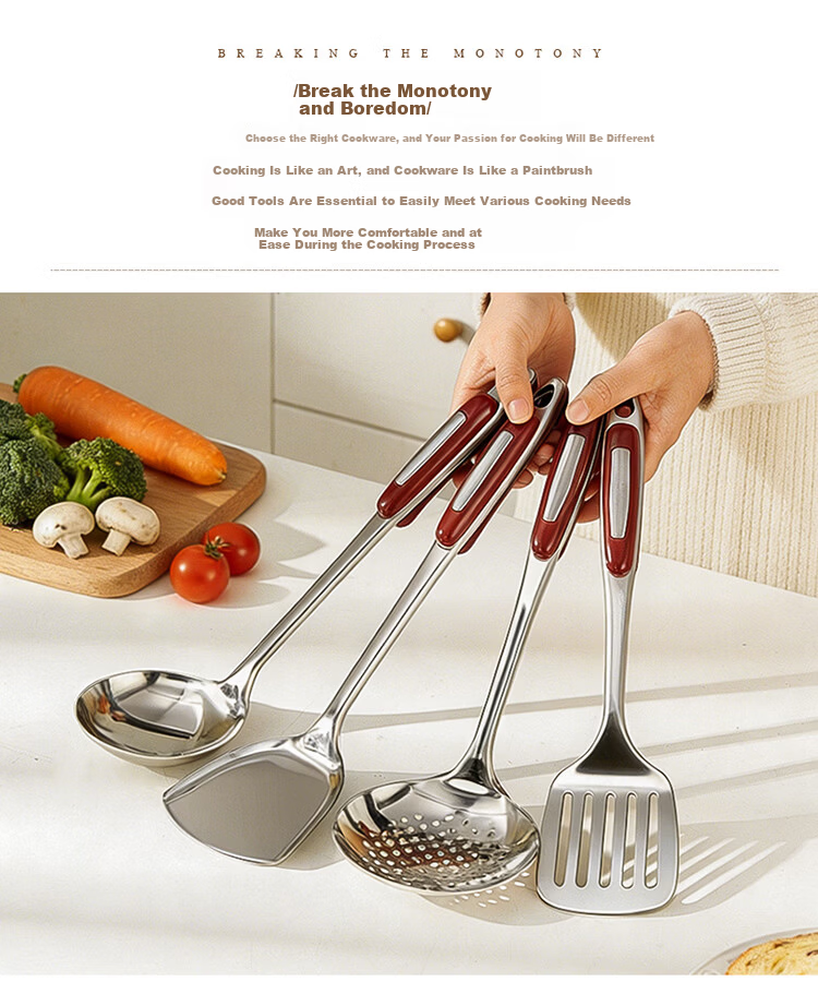 MAXCOOK Stir Fry Spatula Thickened Stainless Steel Turner Purple Gem Series MZ110 3