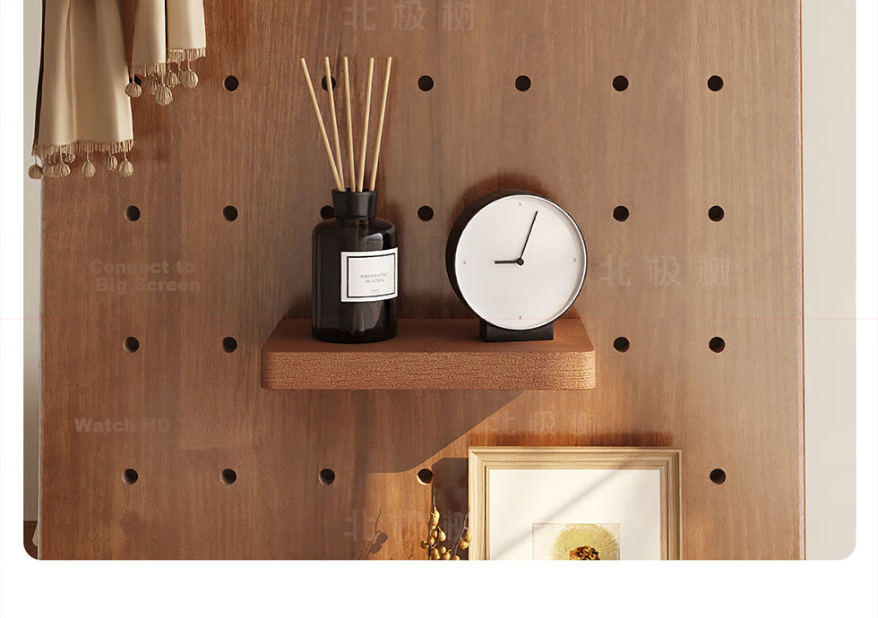 Arctic Tree Solid Wood Pegboard Dressing Mirror Hidden Sliding Mirror Home Wall-Mounted Concealed Entryway Fitting Mirror 21