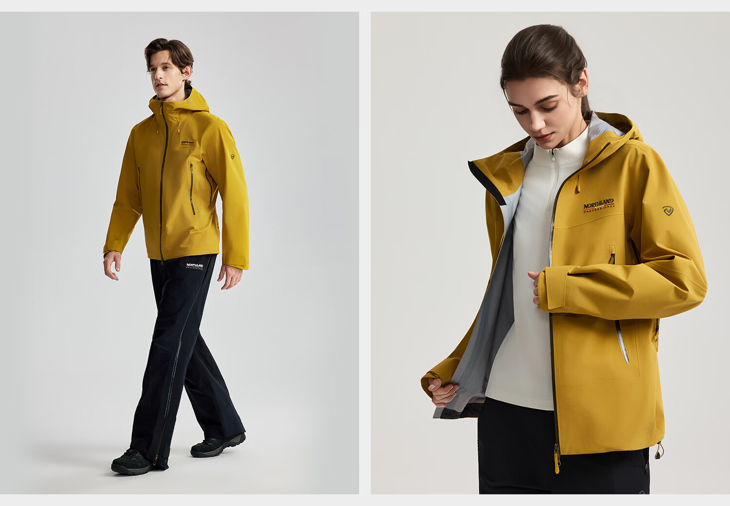 NORTHLAND 【Gale】3L Hard Shell Waterproof Windproof Hiking Mountaineering Jacket Unisex Outdoor Shell Jacket 22