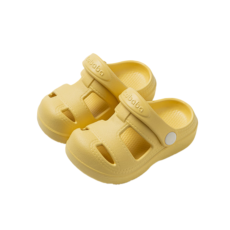 Pig Daddy Kids Slippers Boys Girls Summer Clogs Infant Home Outdoor Non-Slip Baby Yellow Size 15