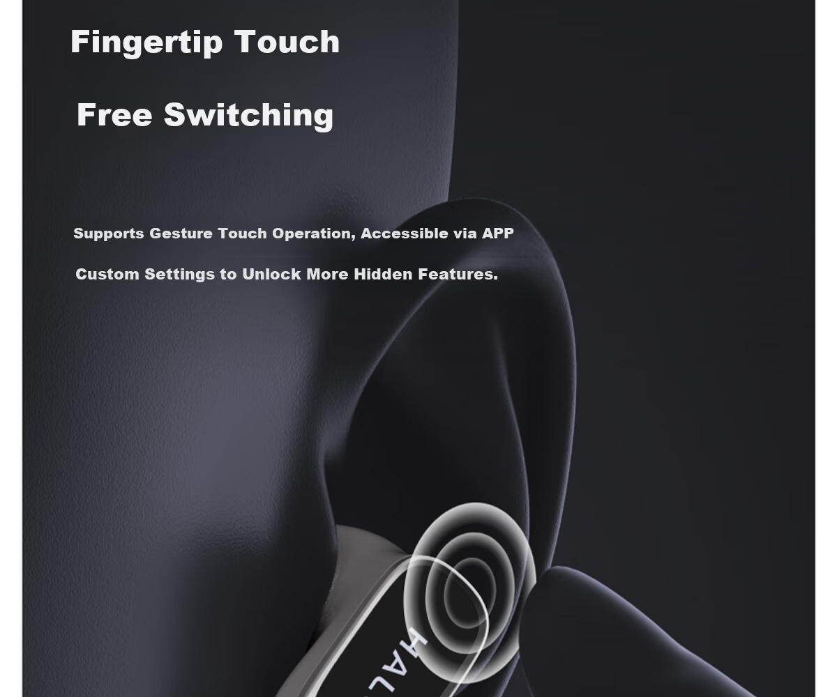Edifier Halo Buds Semi-In-Ear Trendy Bluetooth Earphones Cyber Abyss Lighting Bluetooth 6.0 41H Long Battery Life Compatible with Apple Huawei Xiaomi Boundary-Breaking Black 33