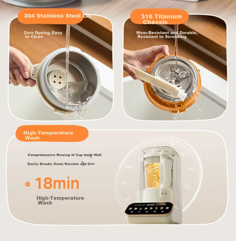 Midea Heavy-Duty New Titanium Coated Reversible Blender 1.5L Fully Automatic No-Cook Multifunction Soy Milk Maker Variable Frequency Ice Crushing Juicer MJ-FC29 17