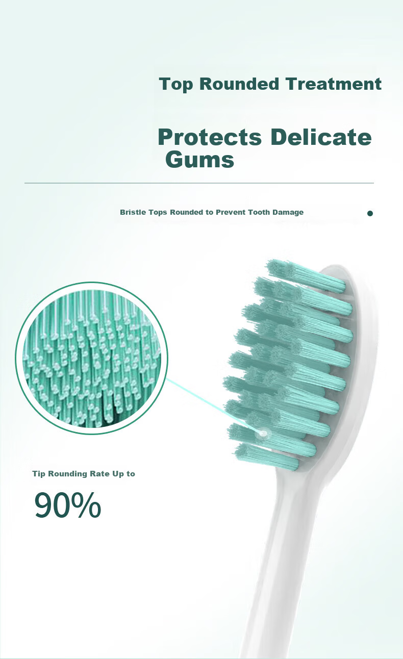 Dongnailun Replacement Brush Heads Compatible with Philips Electric Toothbrush HX2471/2431/2451/2461/2462/2421/2482/2034 for HX2 Series Small Feather Brush Heads 6