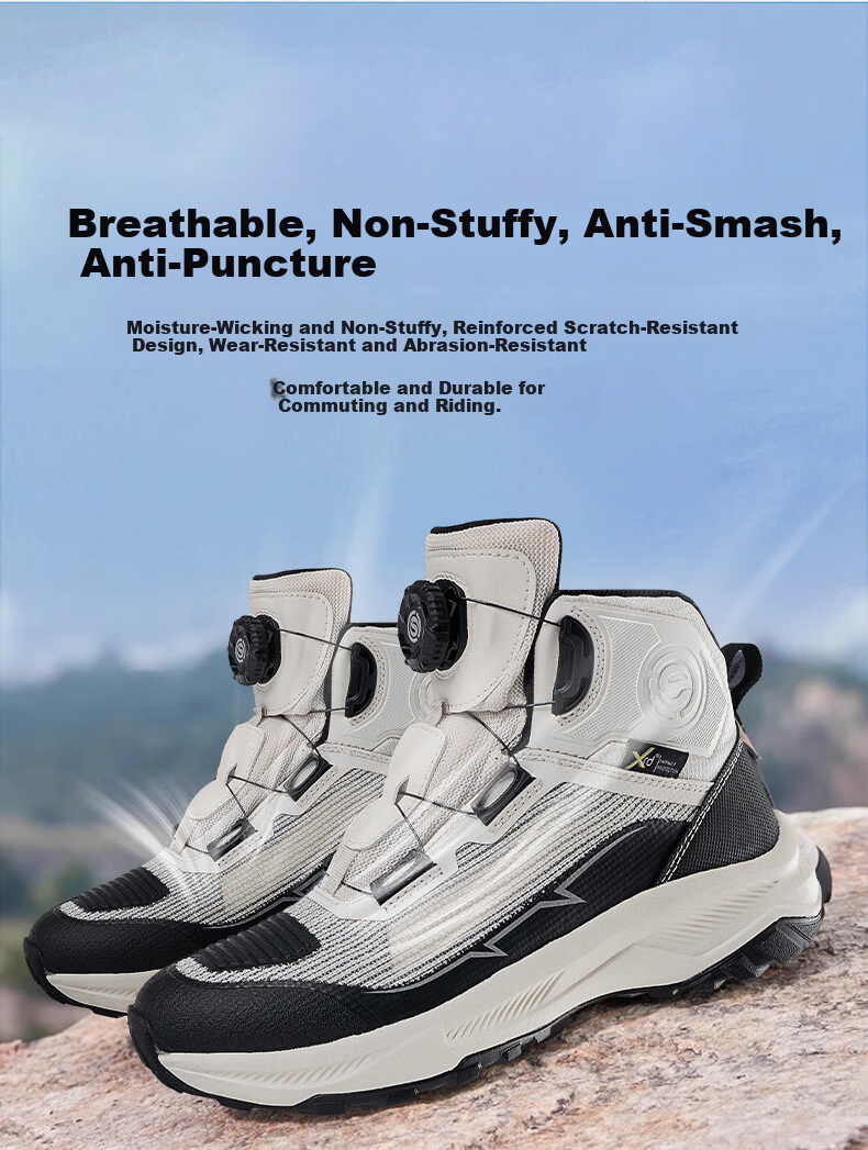 STAR FIELD KNIGHT Star Leap Motorcycle Riding Shoes Breathable Rally Boots Motorbike Travel Non-slip SKS202 Black Summer Size 42 6