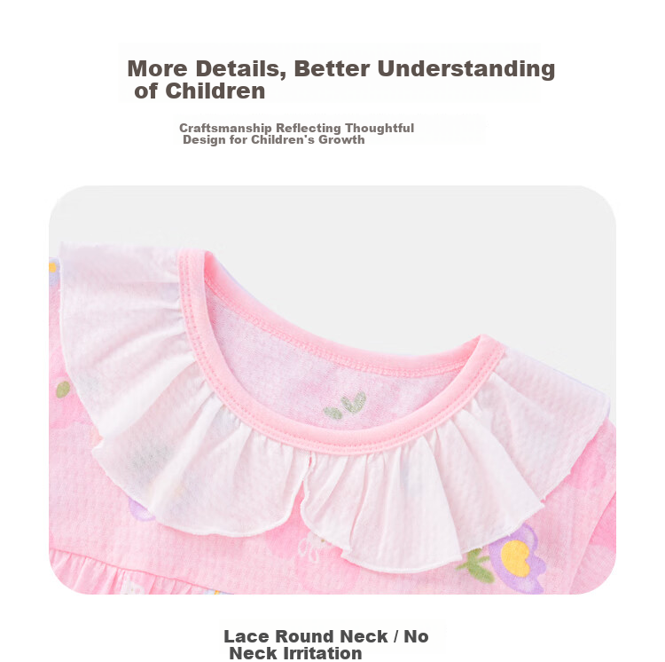 DEESHA Girls' Pajamas Children's Air Conditioning Suit Set for Older Kids, Students And Toddlers Home Wear 7