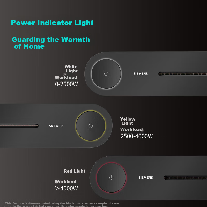 SIEMENS Flagship Track Socket Surface Mounted with Master Control Track Power Strip Set Gray 50cm + 3 Five-Hole Modules