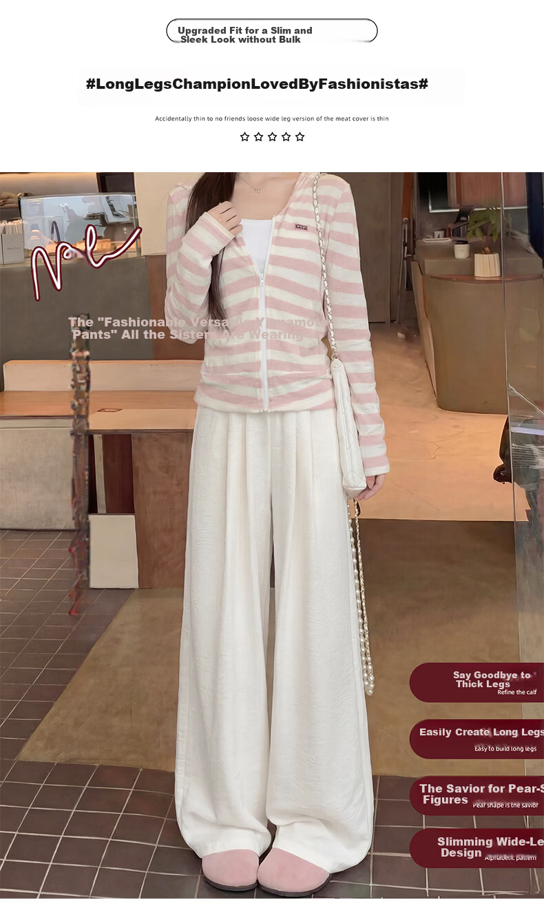 Langsha Naifu Women's Summer 2026 New High-Waist Draped Loose Thin Casual Wide-Leg Yamamoto Pants 7