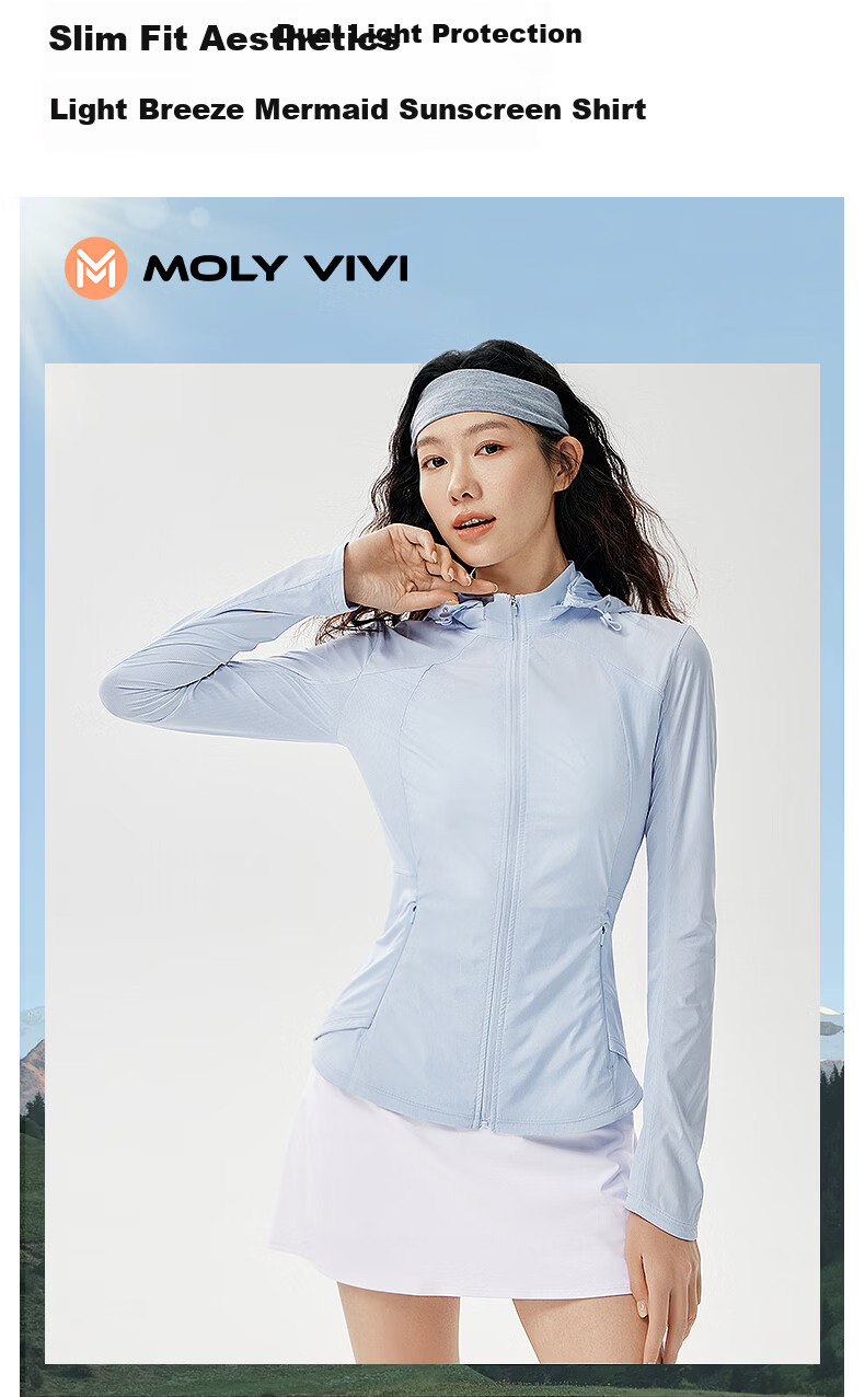 MOLY VIVI Lightweight Mermaid Slim Fit Sunscreen Jacket for Women Summer New Fashion UV Protection Coat Magic Vivi 4