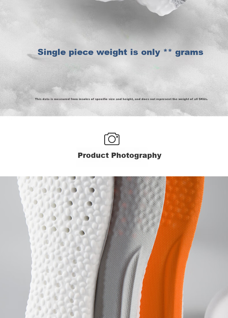 RENBEN 2 Pairs Sports Insoles for Men, Soft And Elastic Shock-Absorbing, Sweat-Absorbing, Breathable, Running Antibacterial Deodorizing, 6019 Gray, Size 37-38 6