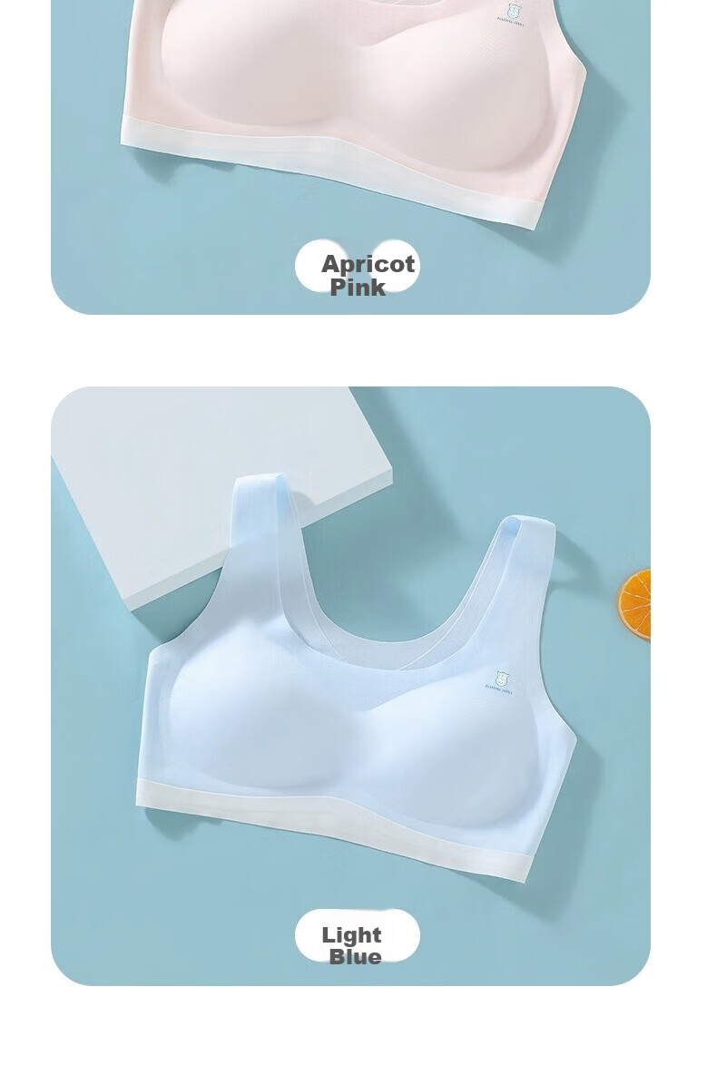 Urban Beauty 2-Piece Spring Summer Girls' Seamless Sports Bra Vest for Teens and Adolescents 9