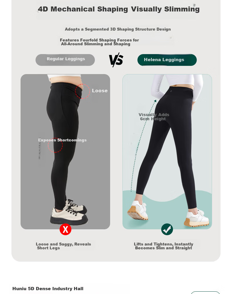 HR Women's Shark Pants Outerwear Leggings High Waist Slimming Tummy Control Hip Lifting Shaping Advanced Gray M 7