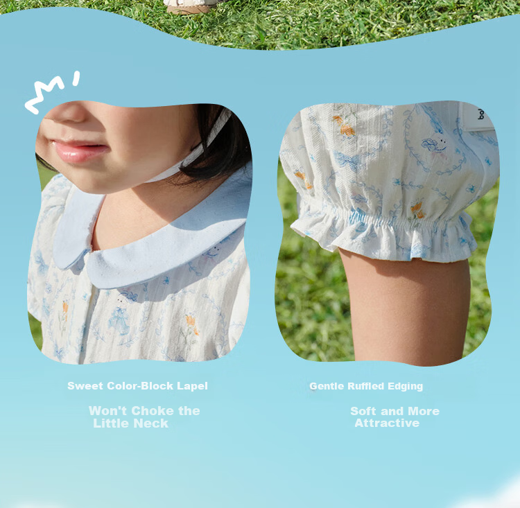 Balabala【balaOne】Baby Romper Infant Jumpsuit Girls 2026 Delicate Sweet Cute 4