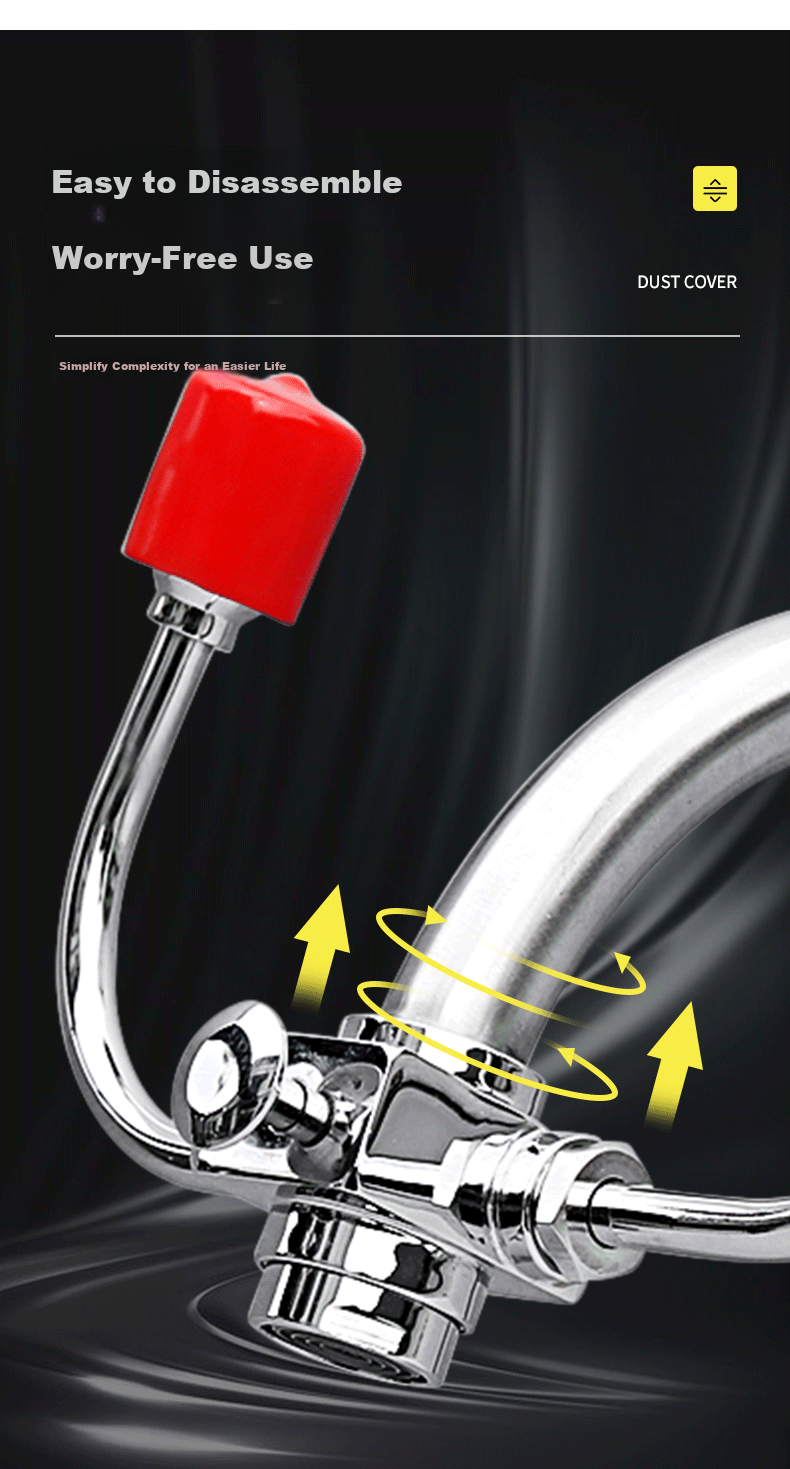 Jinggan Dual-Use Faucet Eyewash Station Laboratory 304 Stainless Steel Simple Emergency Eyewash Device 11