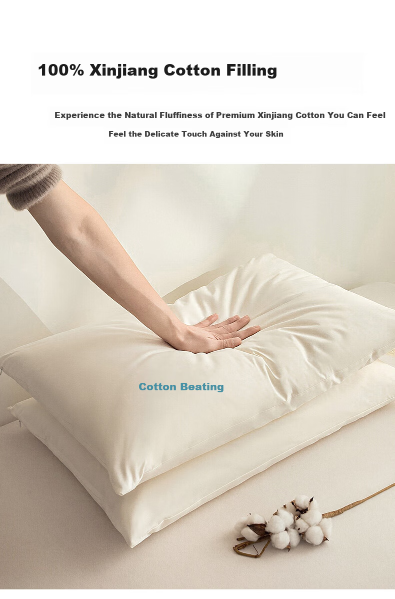 Grace A-Class Pure Cotton Pillow Core 100% Cotton Pillow for Adults Neck Support Pillow 7