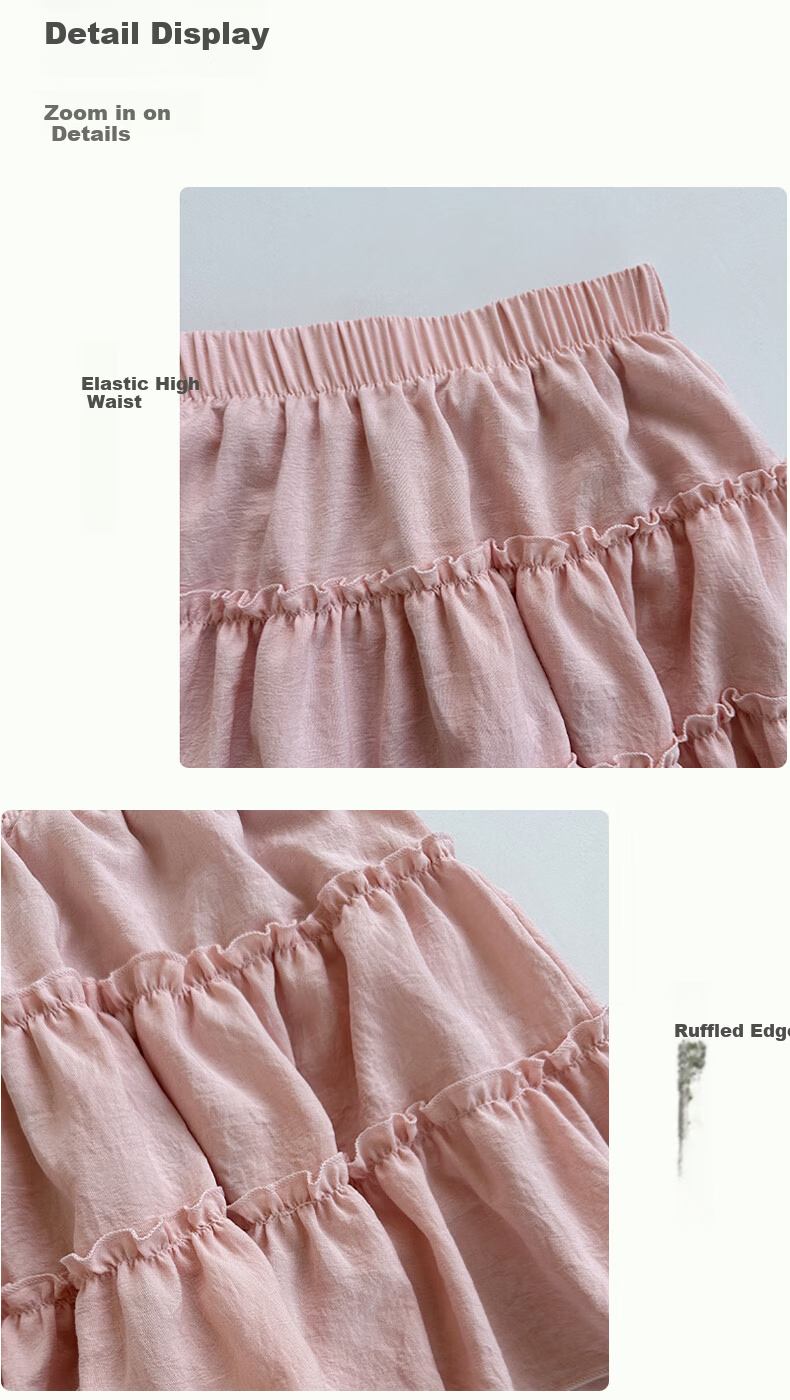 LangSha White Summer Skirt for Women High-Waist A-Line Ballet Style Puffy Cake Skirt with Anti-Exposure Lining 15