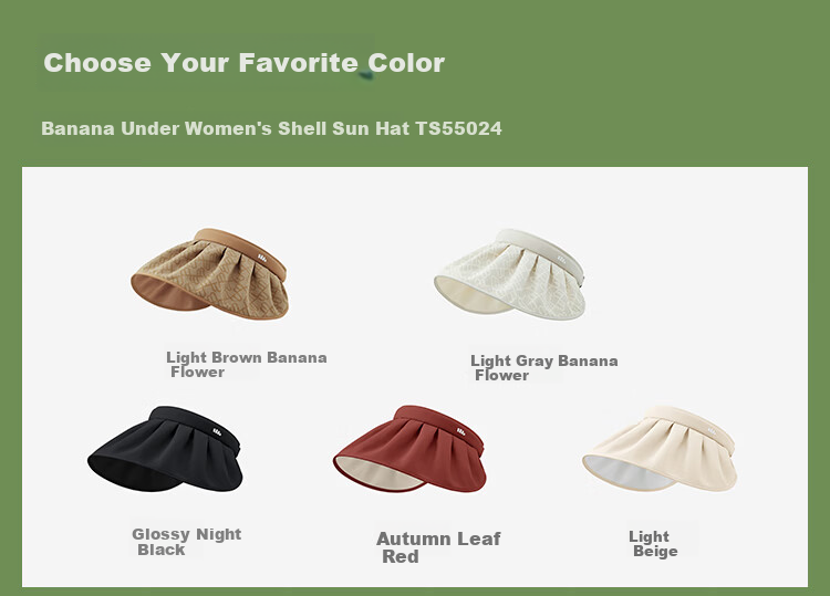BENEUNDER Shell Topless Hat Fashion Outdoor Hat Portable UV Protection Sun Hat Random Color 22