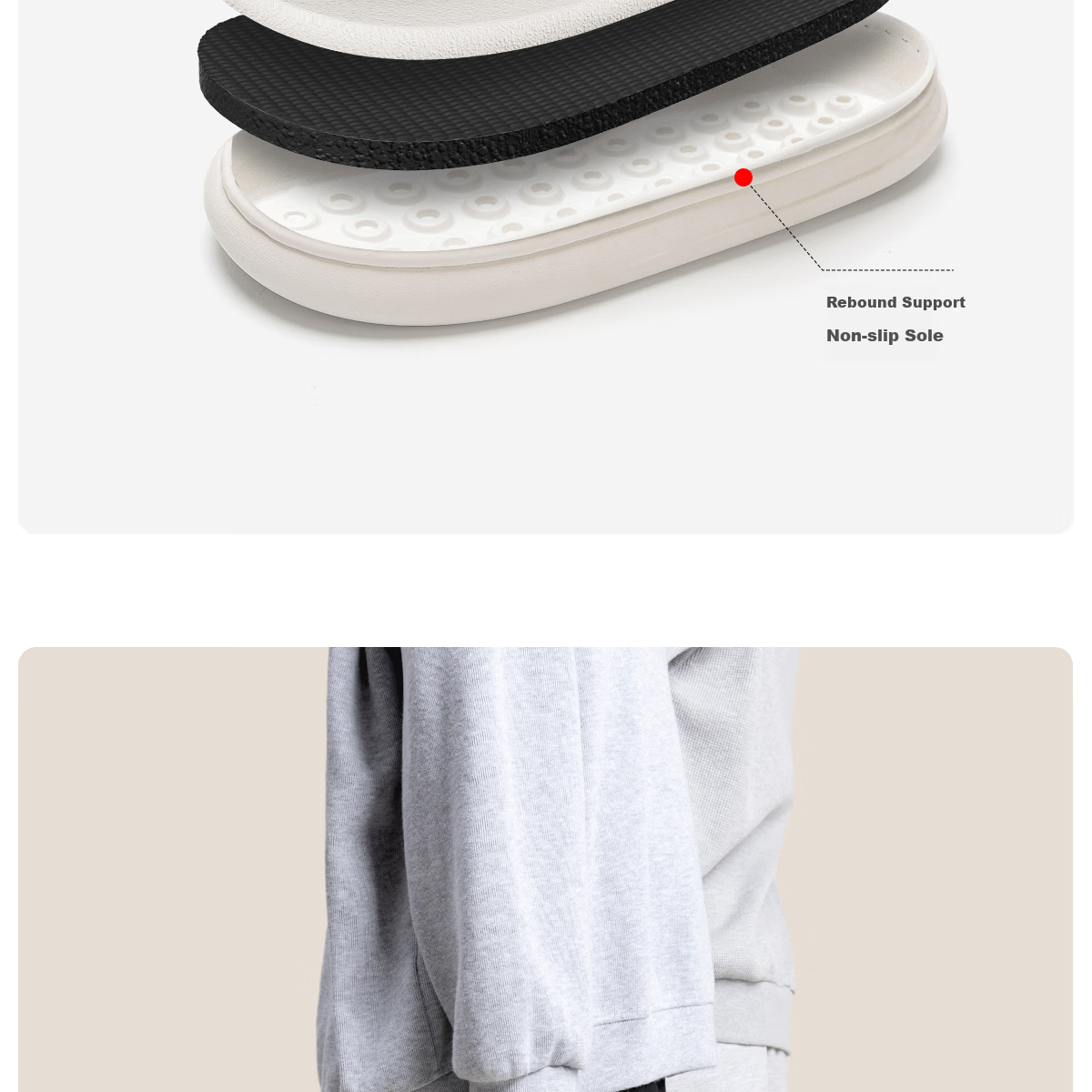 Runrou Men's Cotton Slippers Autumn Winter 2025 New Waterproof Odor-Resistant Fleece Lined Warm Indoor Thick Sole Home Slippers 6