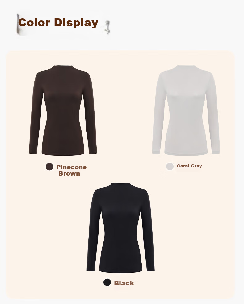 PurCotton Women's Long-Staple Cotton 7A Antibacterial Soft Bare-Skin Lightweight Warm Base Layer (Mall Same Style) 10