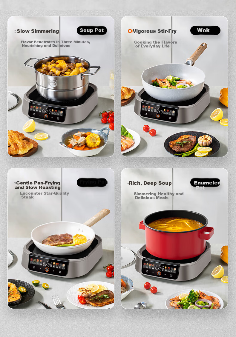 Joyoung IH Electric Hot Pot 2200W High Power Multifunctional 6L Split Electric Frying and Cooking Pot HG60-G3 7