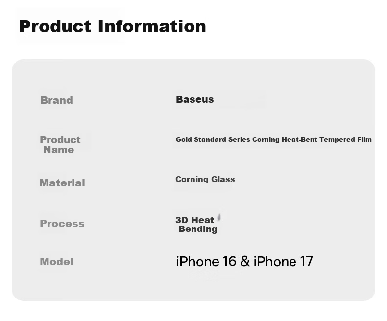 Baseus Gold Label Corning Film Pro [3D Hot Bending Full Coverage + AR Anti-Reflective] for iPhone 16 Pro Max Tempered Glass Screen Protector Dust-Free Warehouse Protective Film 18