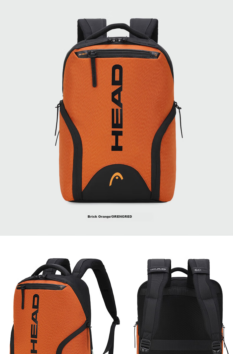 HEAD Large Capacity Backpack Travel Bag Unisex Student School Bag 15-inch Laptop Bag Aurora Business Travel Series 10