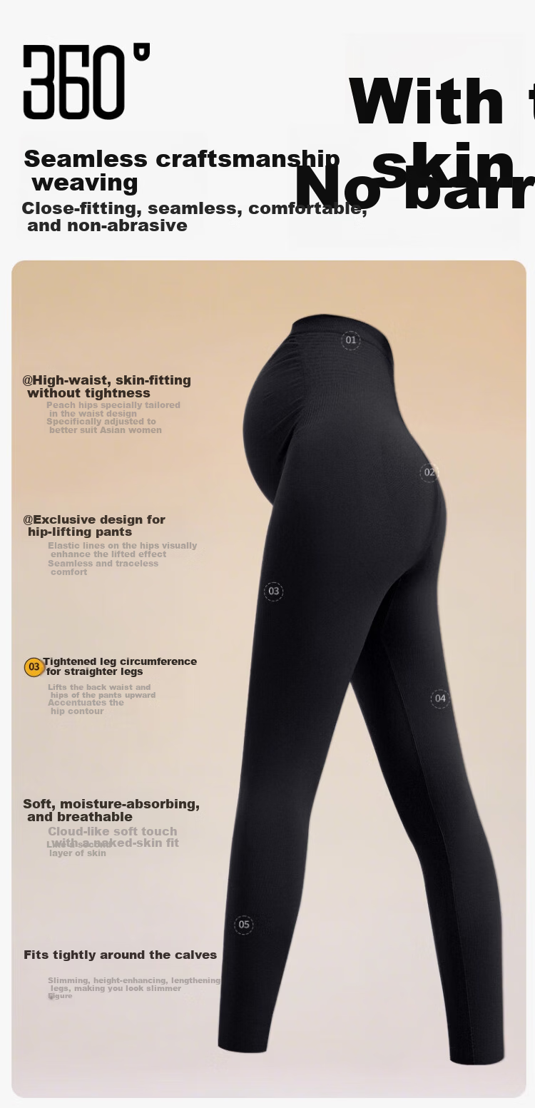 Zaisu Maternity Leggings Spring Outerwear Plus Size Tummy Support Slim Yoga Bare-feel Long Pants Maternity Pants 2