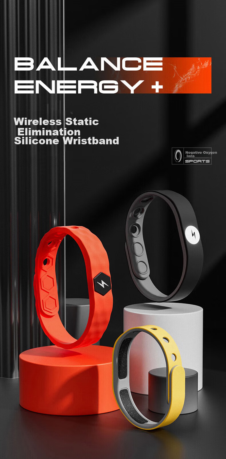 Beifute Anti-Static Wristband Wireless Silicone Adjustable Ion Static Discharge Bracelet 1