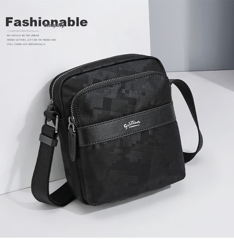 Goldlion Vertical Shoulder Bag Small Crossbody Bag Large Capacity Lightweight Durable Fabric Men's Bag New Year Gift 4
