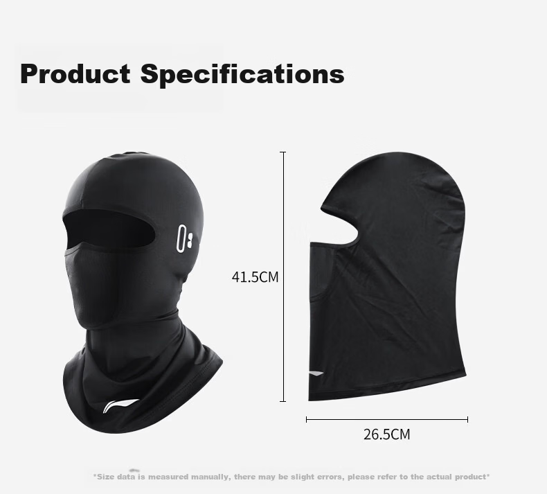 LI-NING Sun Protection Face Mask Cycling Headwear Ice Silk Full Face Cooling Outdoor Motorcycle Helmet Liner Bicycle Headscarf 3
