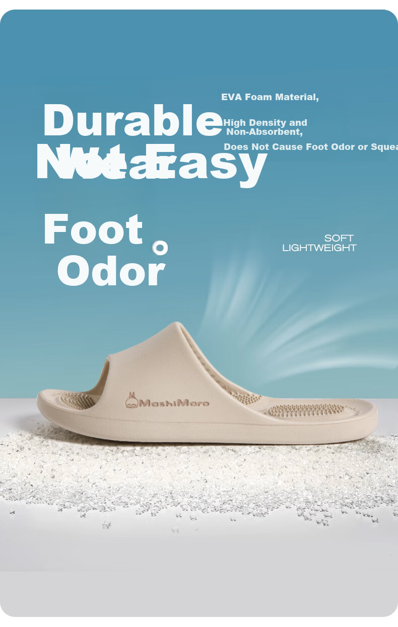 MashiMaro Women's Home Bathroom Shower Massage Sole Non-Slip Slippers Men's Sandals 7