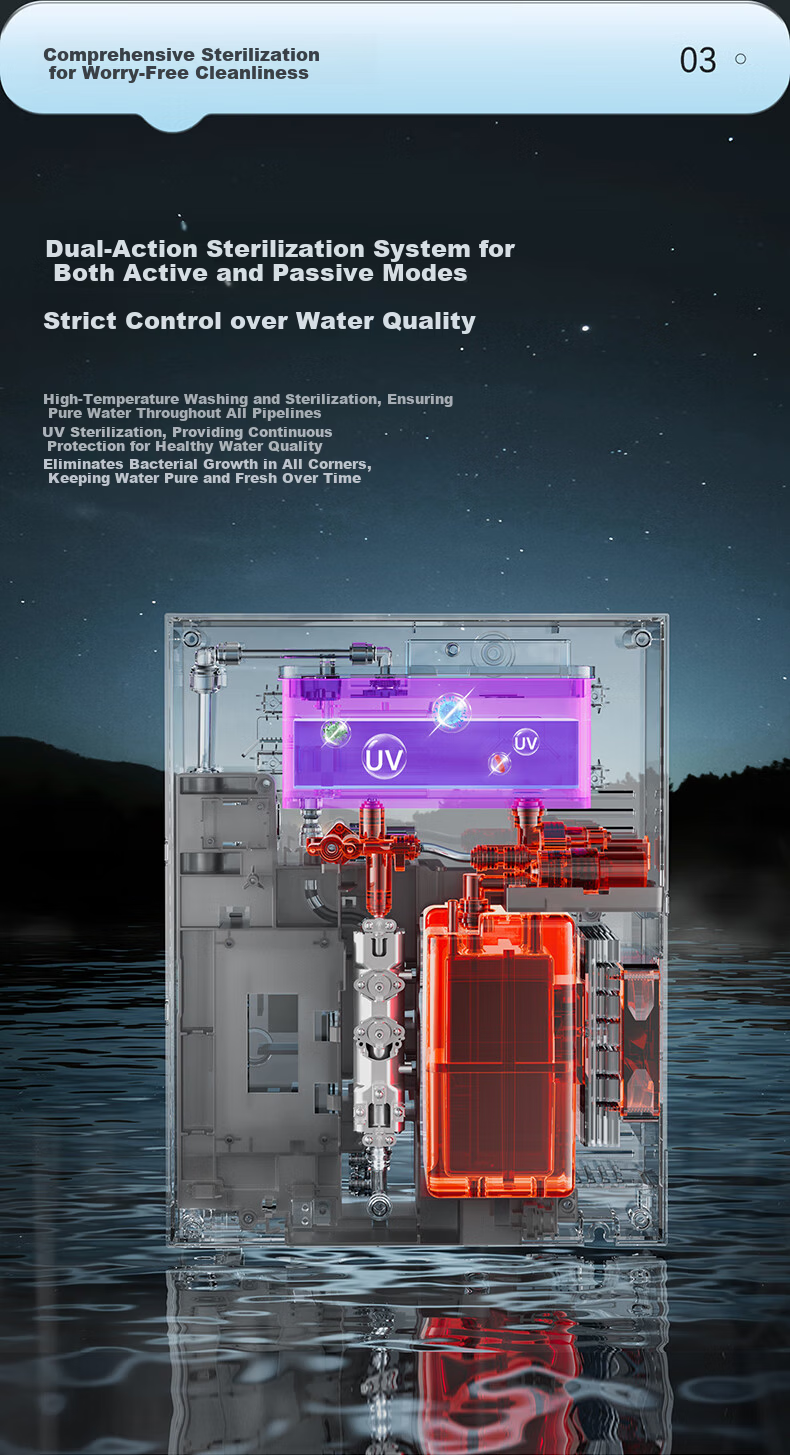 Casarte Wall-Mounted Pipeline Machine Zhijing Golden Steel Core Hot and Cold Household Dining Cabinet Water Dispenser Main Pipeline Stainless Steel 0 Silicone Odorless High Flow 8°C Ice Water Purifier 8