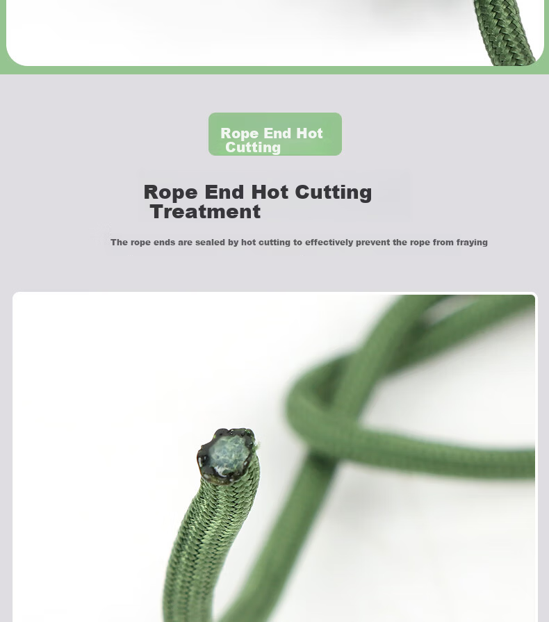 Locroyon RL112 9-Core Paracord Multifunctional Survival Paracord Bundling Rope Emergency Rope Military Green 31m with Double Hooks 11