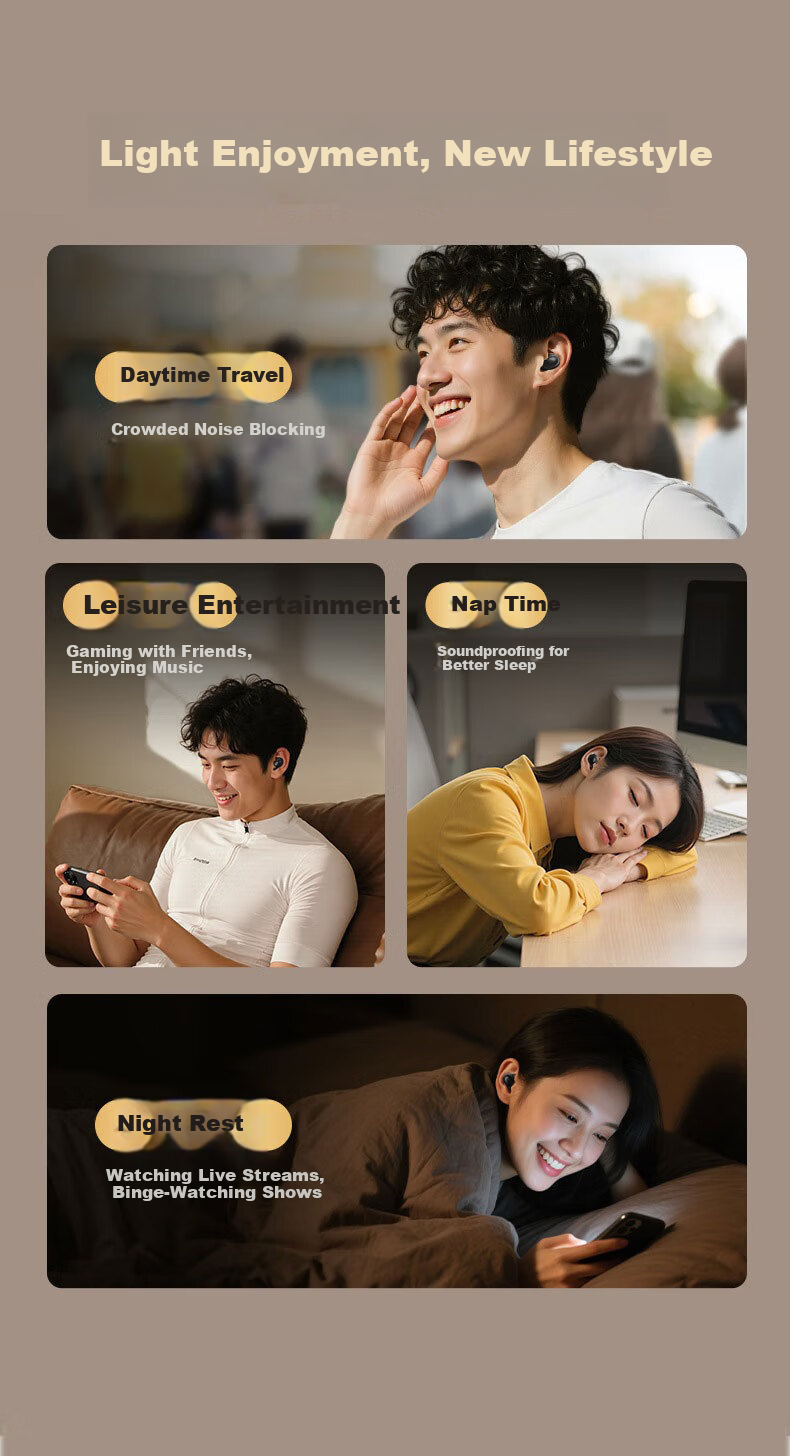 Yinwangsi Sleep Headphones - Pain-Free Side Sleep Bluetooth Earbuds, Ear-Friendly Noise Cancelling Earplugs for Sleeping, Ultra Sound Isolation, No Sound Leakage 12
