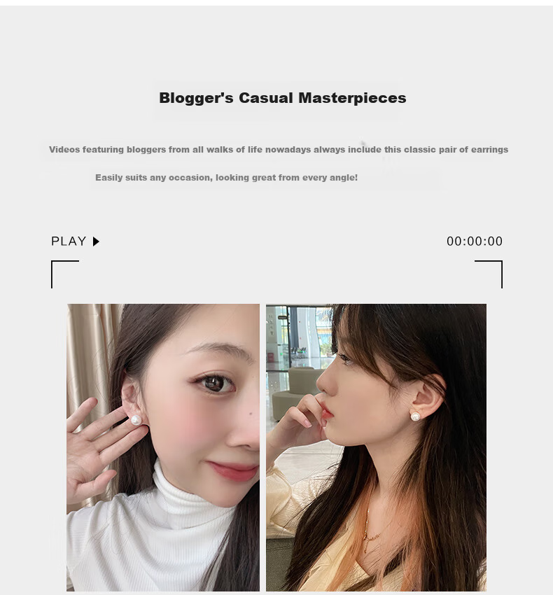 Daimi S925 Silver Minimalist Series, 6-7mm Seedless Freshwater Pearl Stud Earrings, Mother's Day Gift for Girlfriend Or Loved One 20